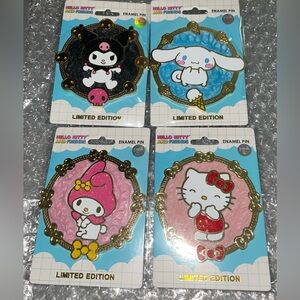 NEW Sanrio Hello Kitty And Friends LE300 Collector Pins 4 Piece Full Set